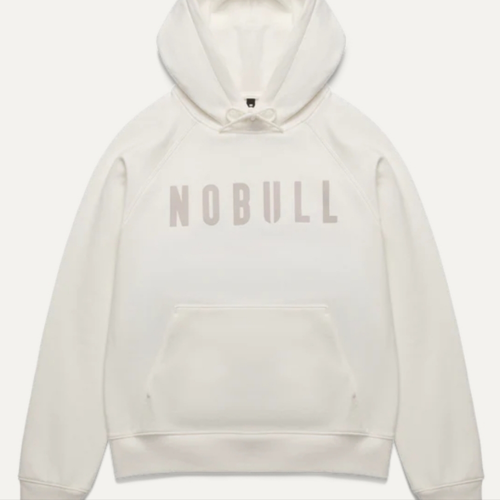 NOBULL Cream White Logo Hoodie